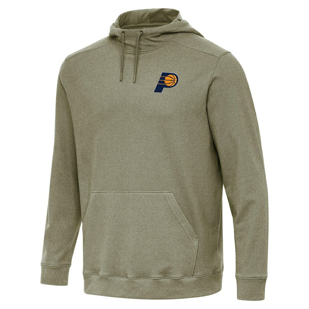 Heather Olive Indiana Pacers Antigua Cloud Pullover Hoodie | NBA