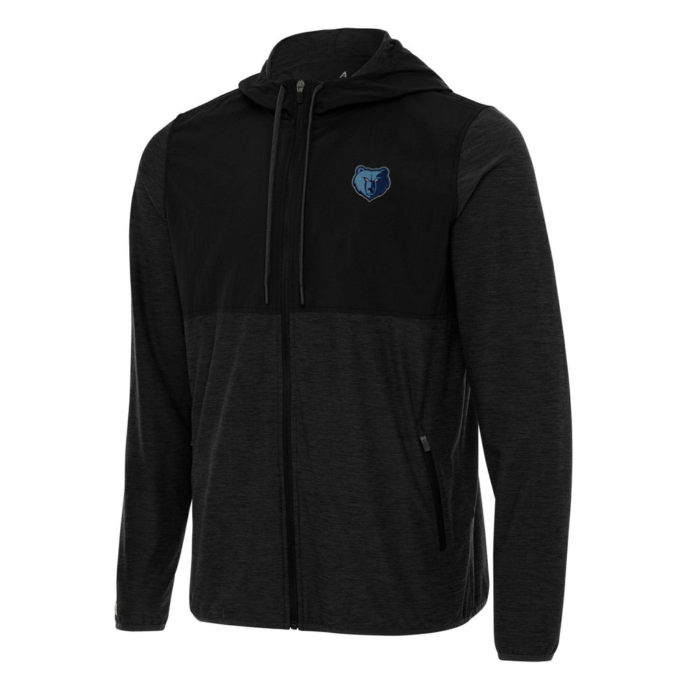 Black Memphis Grizzlies Antigua Sway Full-Zip Hoodie Jacket | NBA