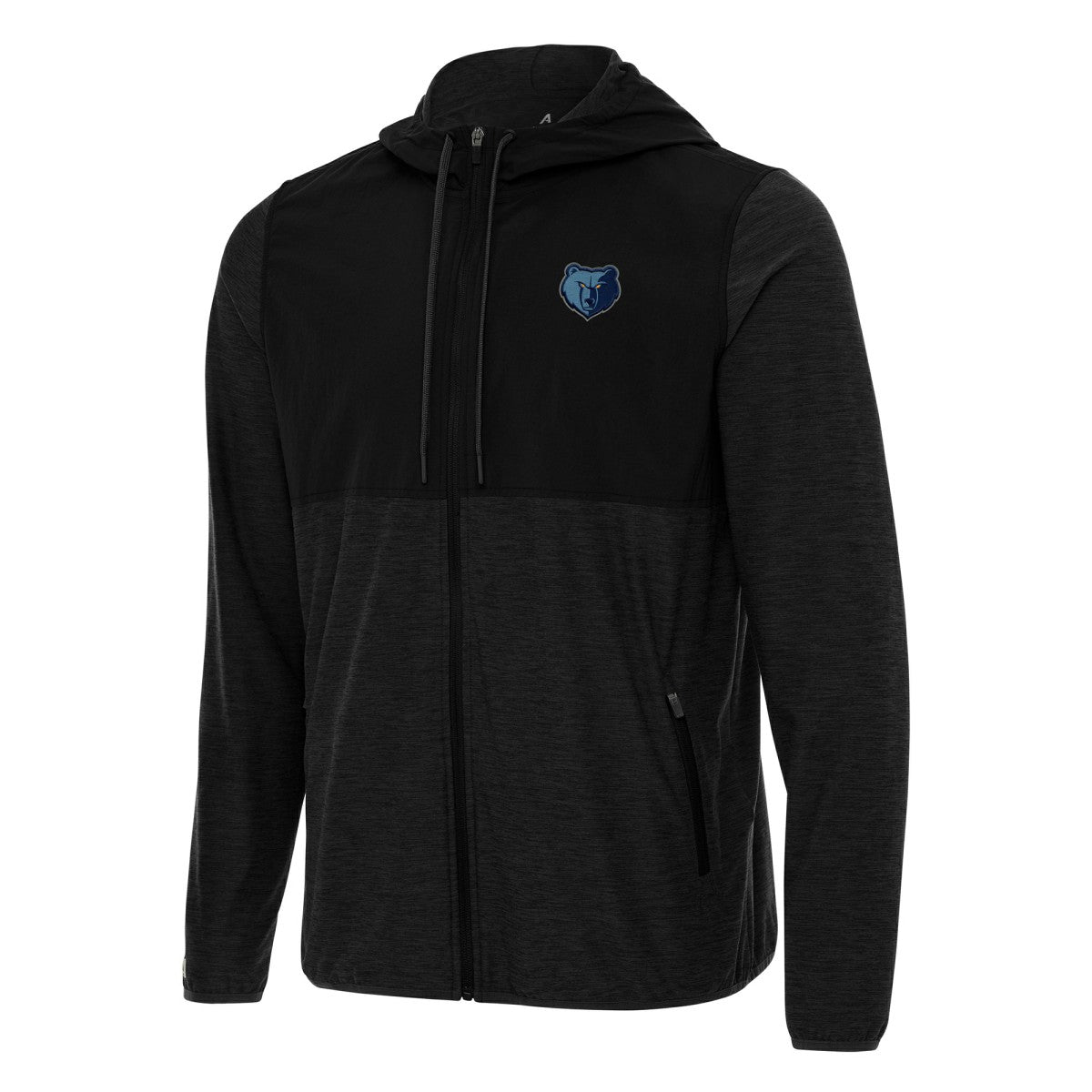 Black Memphis Grizzlies Antigua Sway Full-Zip Hoodie Jacket | NBA