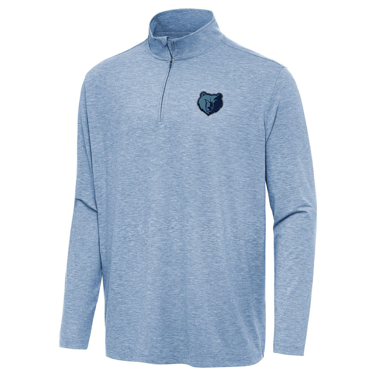 Heather Aqua Memphis Grizzlies Antigua Hunk Quarter-Zip Top | NBA