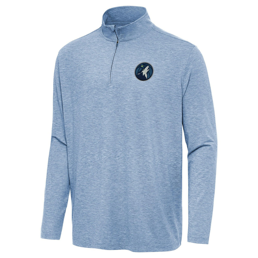 Heather Blue Minnesota Timberwolves Antigua Hunk Quarter-Zip Top | NBA