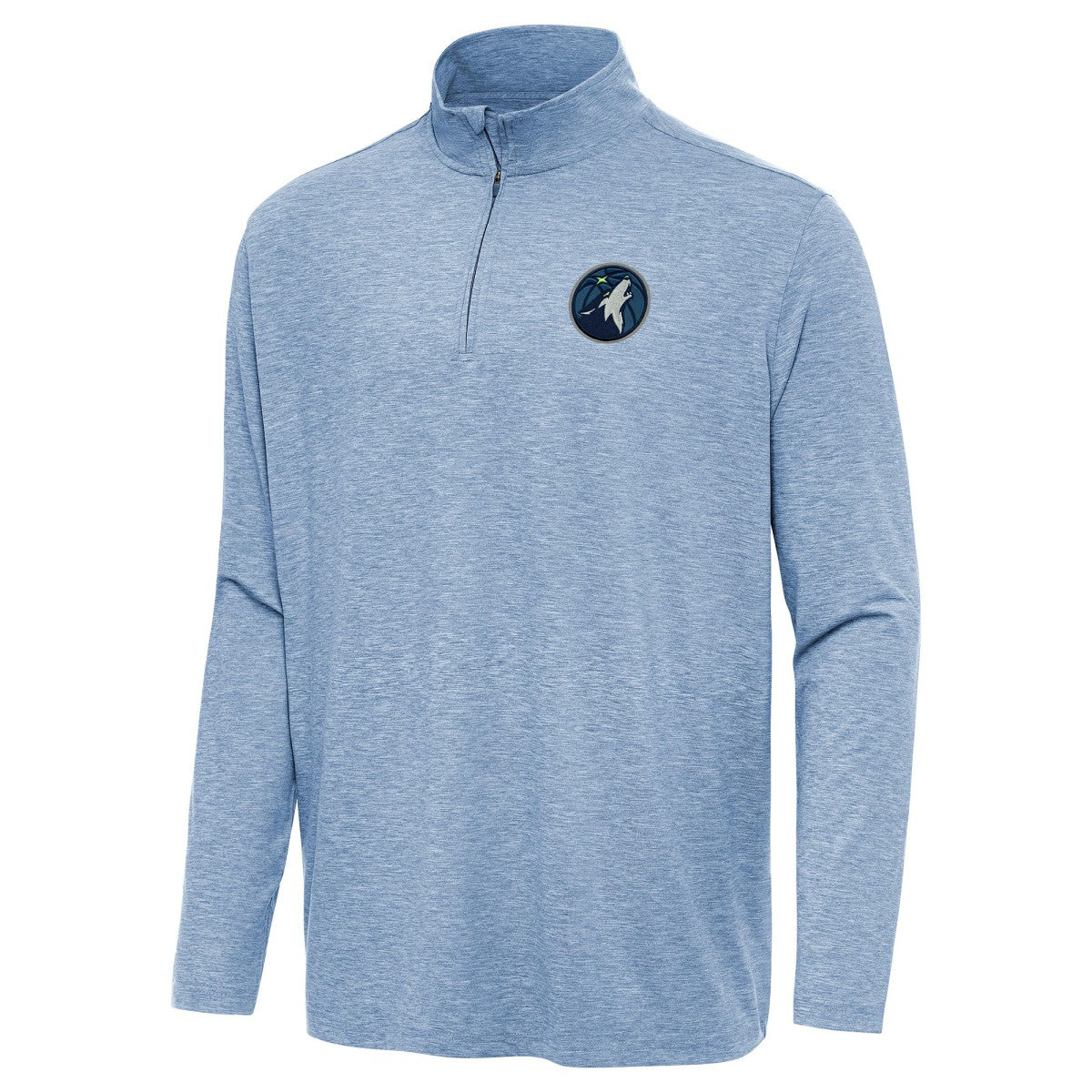 Heather Blue Minnesota Timberwolves Antigua Hunk Quarter-Zip Top | NBA