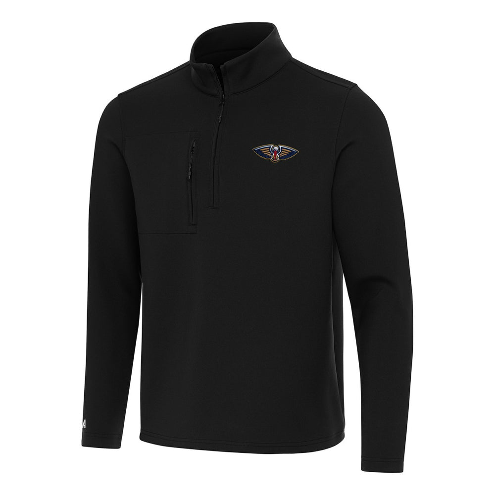 Black New Orleans Pelicans Antigua Insider Quarter-Zip Top | NBA