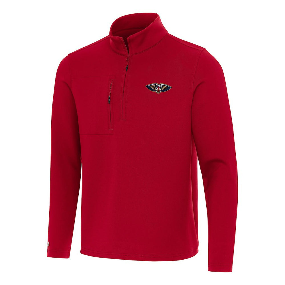Red New Orleans Pelicans Antigua Insider Quarter-Zip Top | NBA