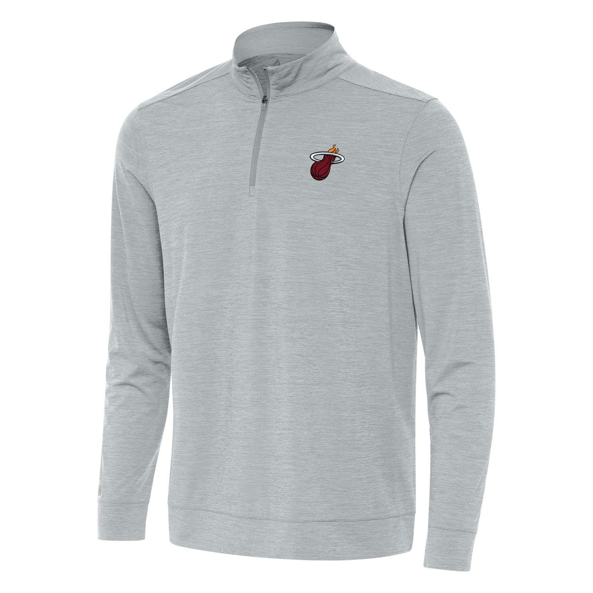 Heather Gray Miami Heat Antigua Bright Quarter-Zip Top | NBA