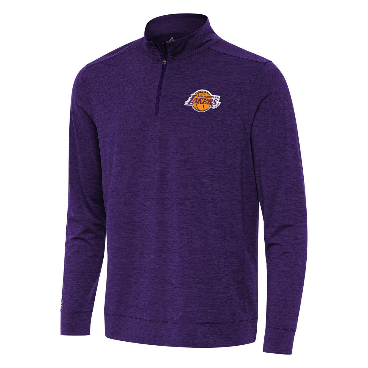 Heather Purple Los Angeles Lakers Antigua Bright Quarter-Zip Top | NBA