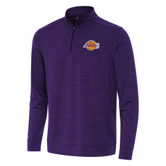 Heather Purple Los Angeles Lakers Antigua Bright Quarter-Zip Top | NBA