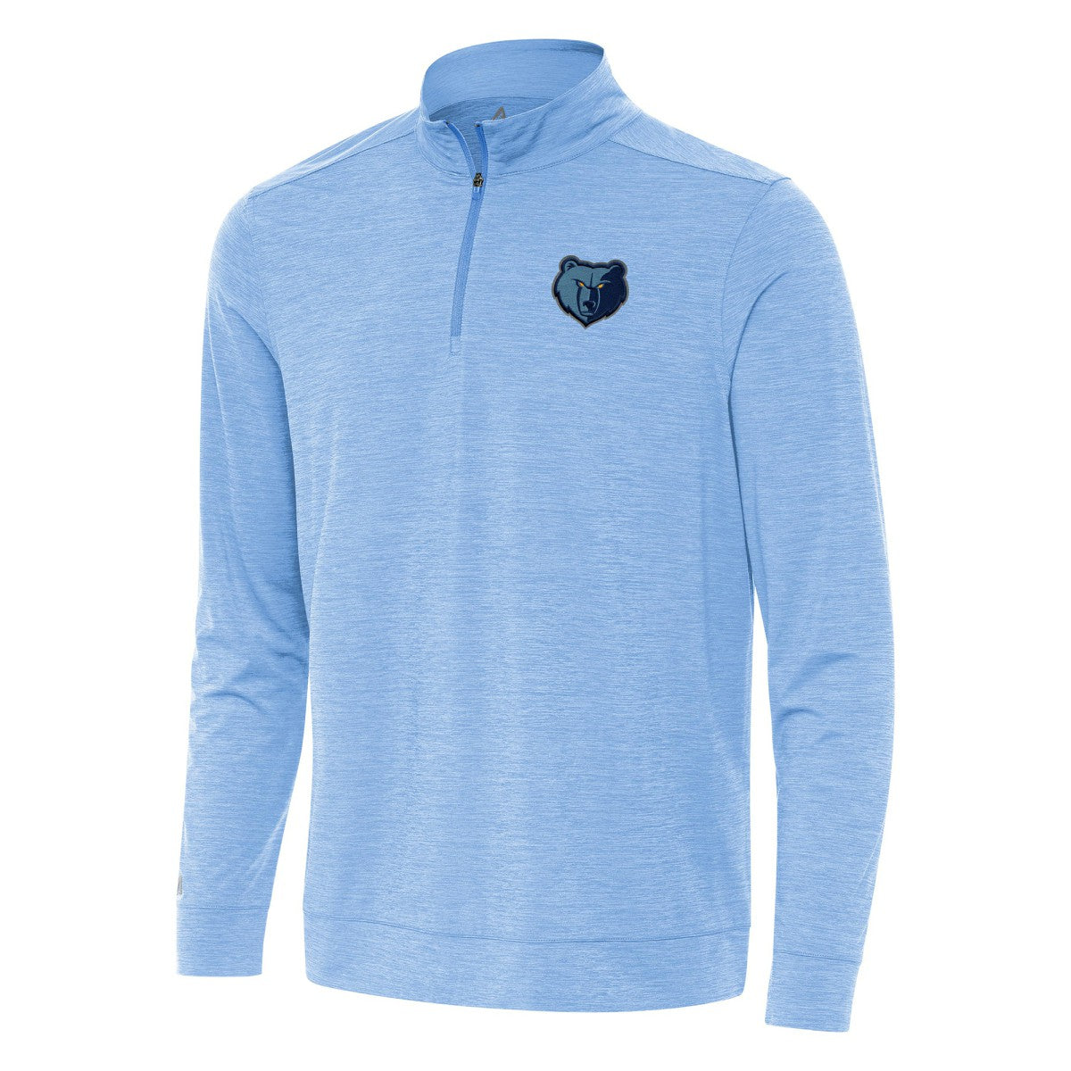 Heather Powder Blue Memphis Grizzlies Antigua Bright Quarter-Zip Top | NBA