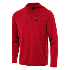 Heather Red Miami Heat Antigua Tidy Quarter-Zip Hoodie | NBA