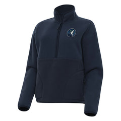 Navy Minnesota Timberwolves Antigua Women's Figure Half-Zip Pullover Sweatshirt | NBA