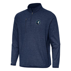 Heather Navy Minnesota Timberwolves Antigua Certain Quarter-Zip Tri-Blend Sweatshirt | NBA