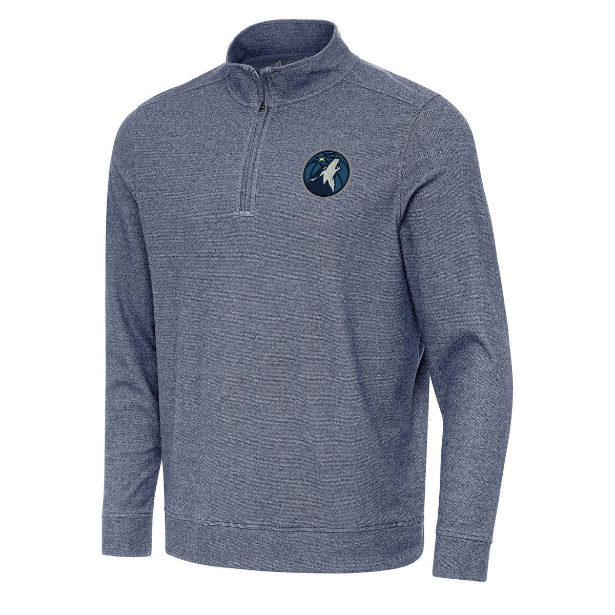 Heather Navy Minnesota Timberwolves Antigua Subtle Quarter-Zip Sweatshirt | NBA