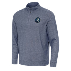Heather Navy Minnesota Timberwolves Antigua Subtle Quarter-Zip Sweatshirt | NBA