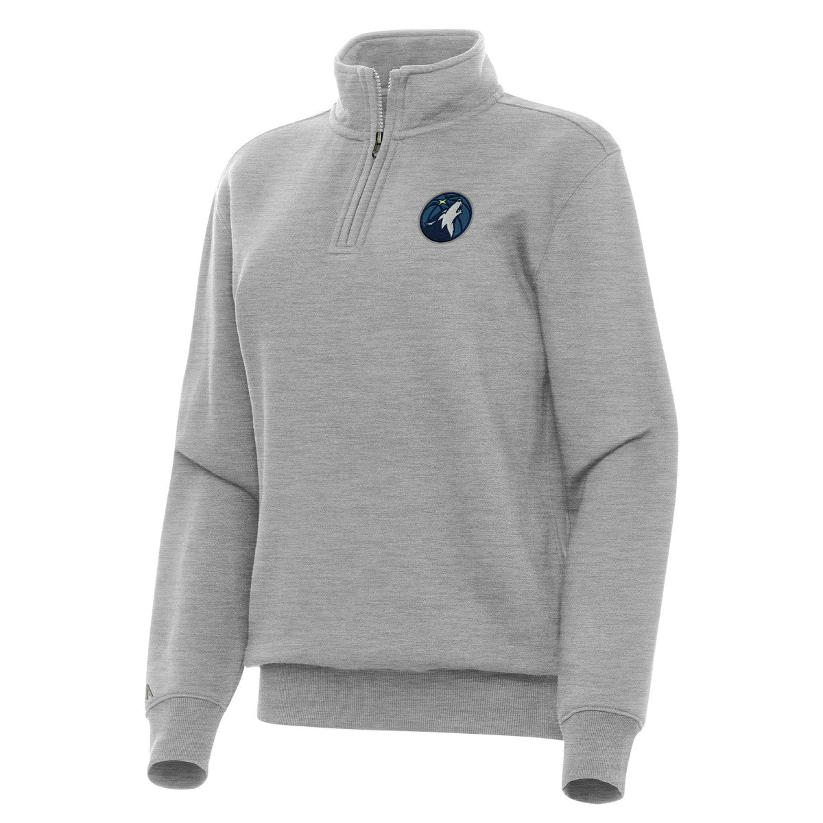 Heather Gray Minnesota Timberwolves Antigua Women's Victory Quarter-Zip Sweatshirt | NBA