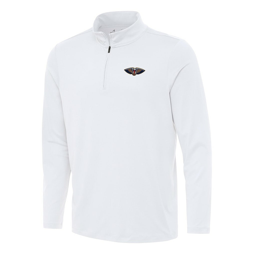 White New Orleans Pelicans Antigua Reprocess Quarter-Zip Top | NBA