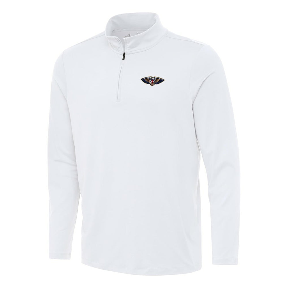 White New Orleans Pelicans Antigua Reprocess Quarter-Zip Top | NBA