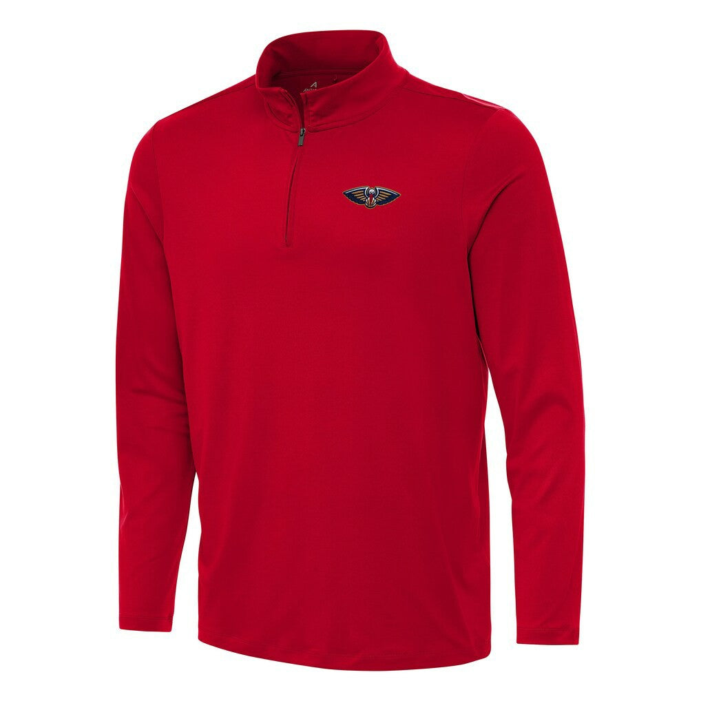 Red New Orleans Pelicans Antigua Reprocess Quarter-Zip Top | NBA
