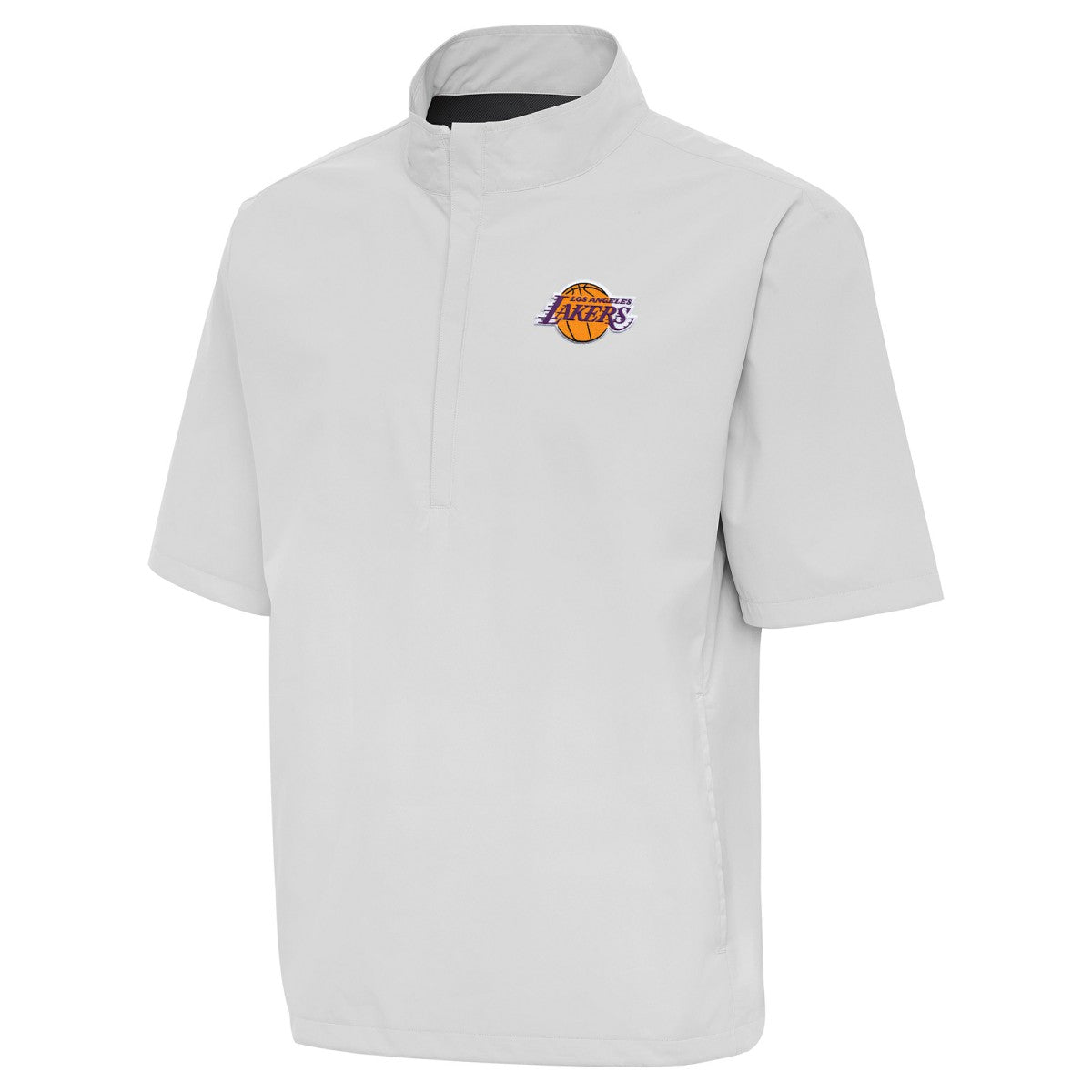 Heather Gray Los Angeles Lakers Antigua Brisk Quarter-Zip Windbreaker | NBA