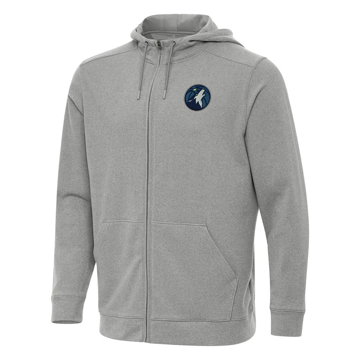 Heather Gray Minnesota Timberwolves Antigua Effortless Full-Zip Hoodie Jacket | NBA