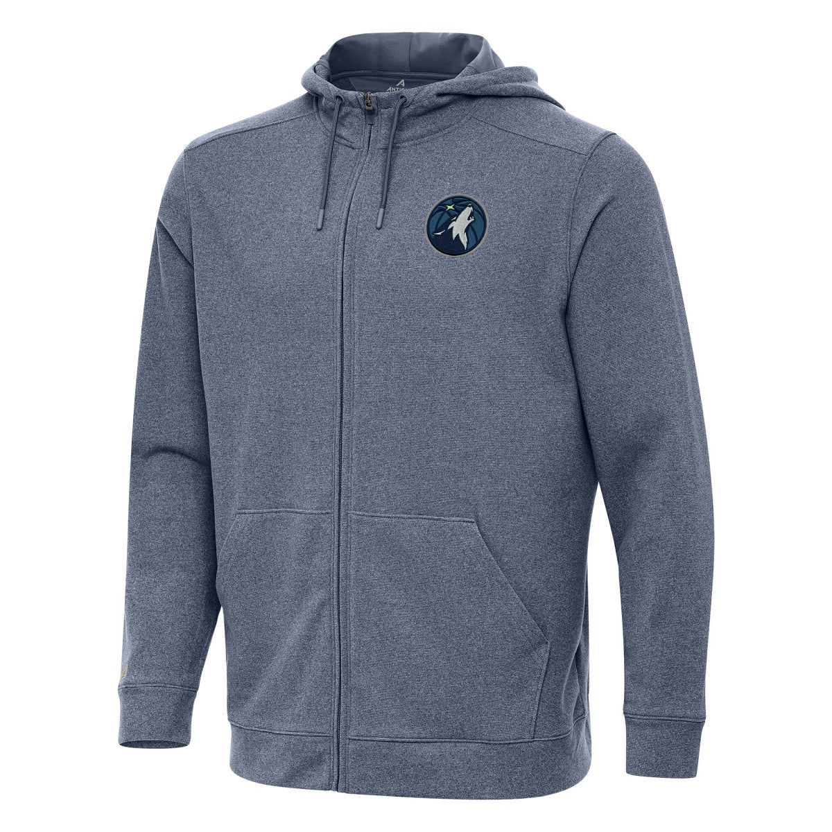 Heather Navy Minnesota Timberwolves Antigua Effortless Full-Zip Hoodie Jacket | NBA
