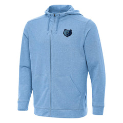 Light Blue Memphis Grizzlies Antigua Effortless Full-Zip Hoodie Jacket | NBA