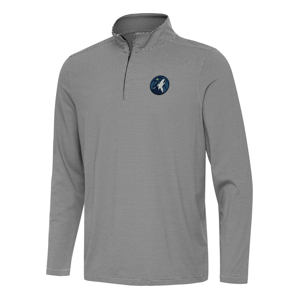 Black Minnesota Timberwolves Antigua Twine Quarter-Zip Top | NBA