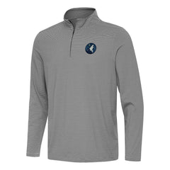 Black Minnesota Timberwolves Antigua Twine Quarter-Zip Top | NBA