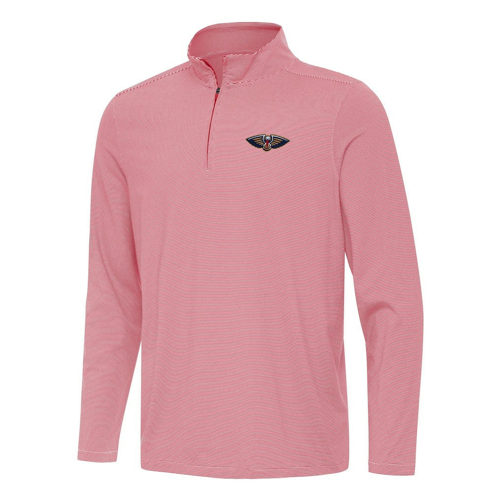 Red New Orleans Pelicans Antigua Twine Quarter-Zip Top | NBA