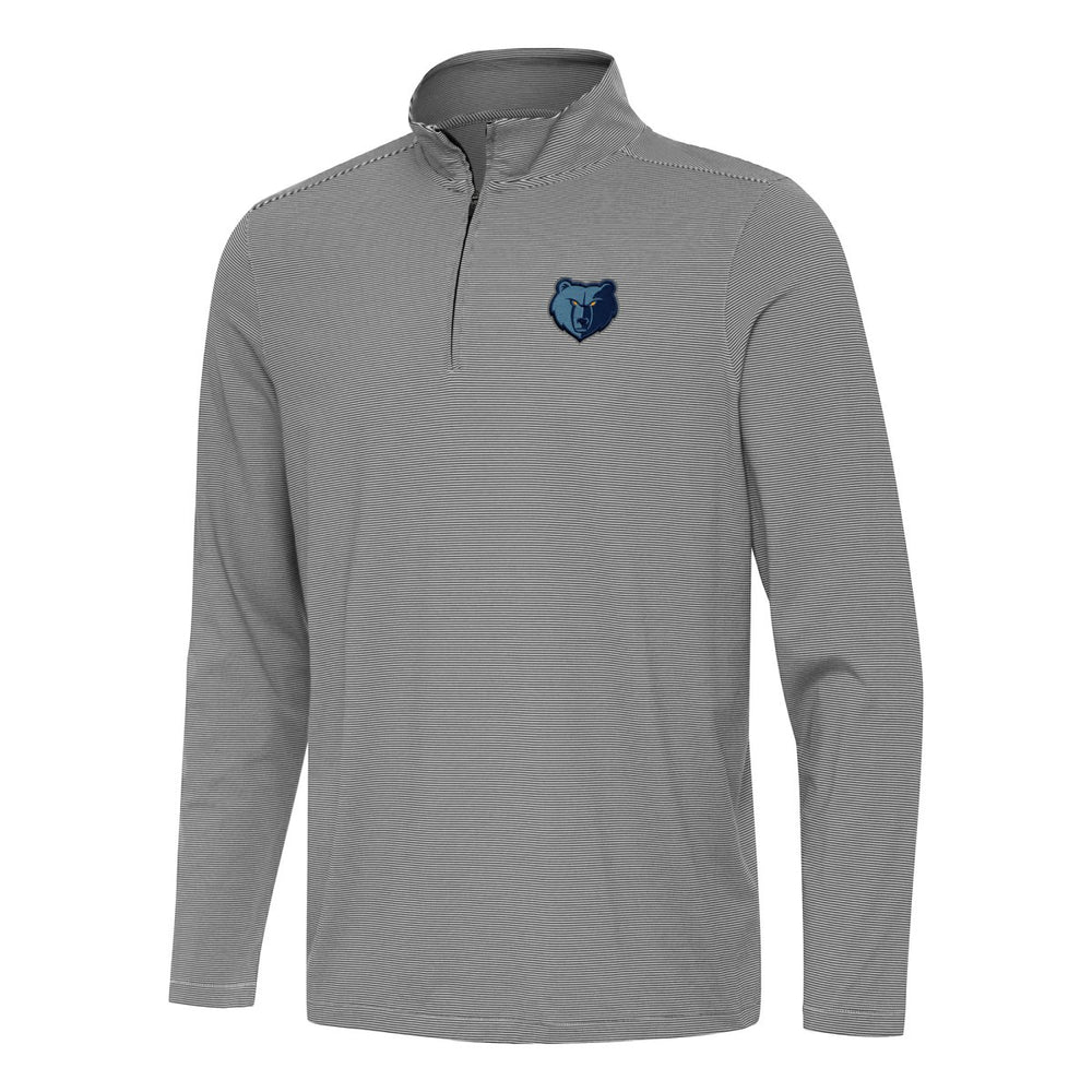 Black Memphis Grizzlies Antigua Twine Quarter-Zip Top | NBA