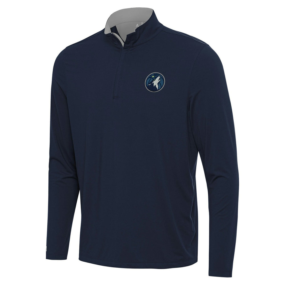 Navy/Gray Minnesota Timberwolves Antigua Content Quarter-Zip Top | NBA