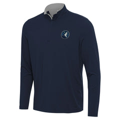 Navy/Gray Minnesota Timberwolves Antigua Content Quarter-Zip Top | NBA