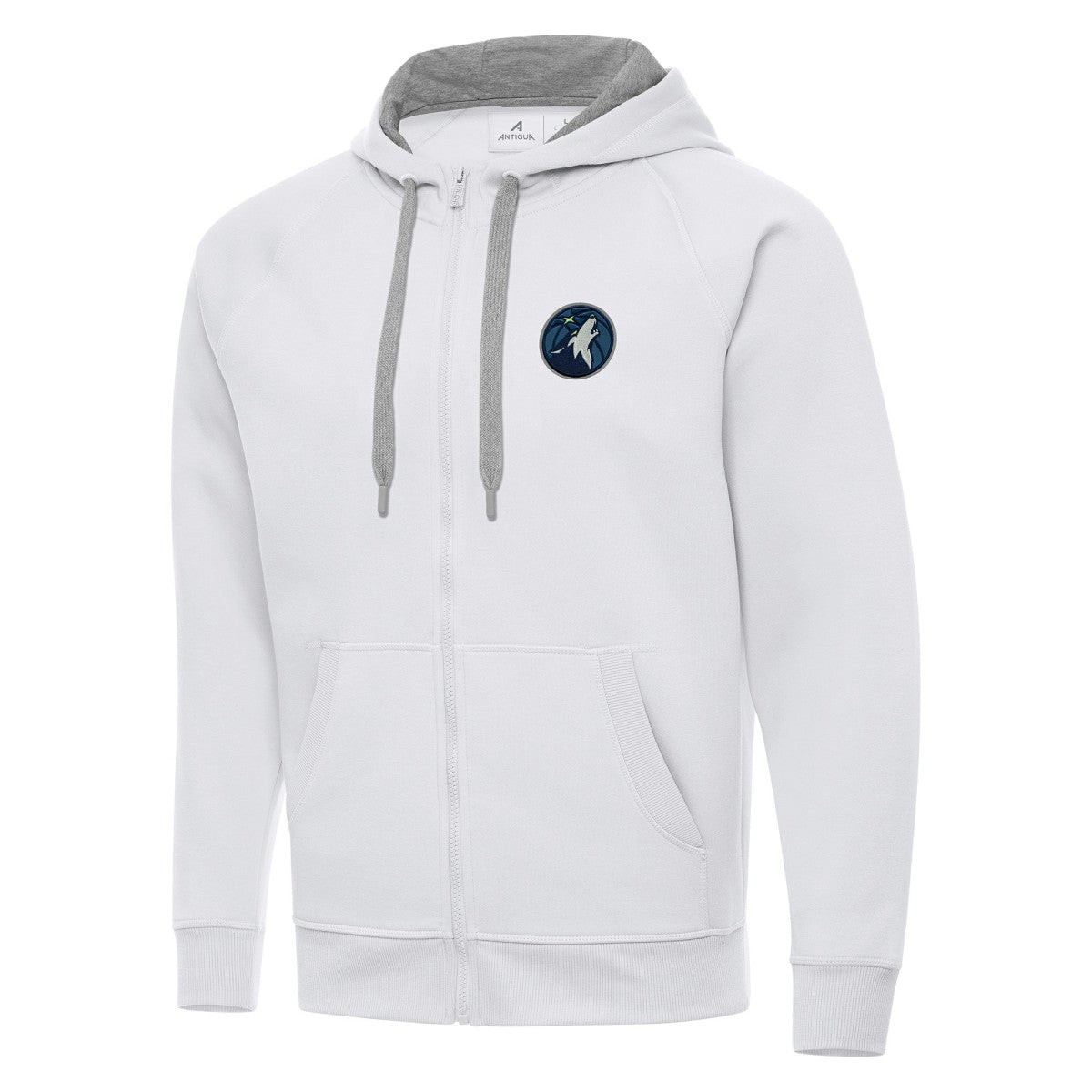 White Minnesota Timberwolves Antigua Big & Tall Victory Full-Zip Hoodie Jacket | NBA