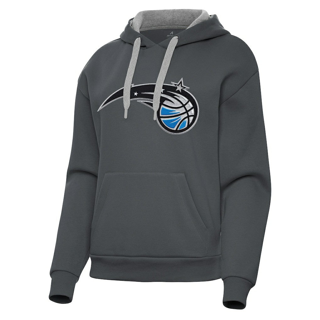 Charcoal Orlando Magic Antigua Women's Victory Pullover Hoodie | NBA