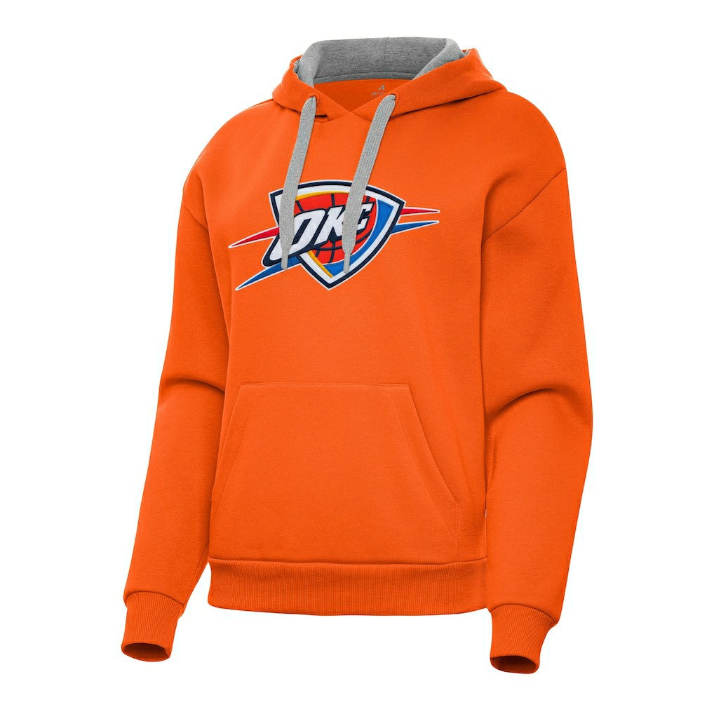 Orange Oklahoma City Thunder Antigua Women's Victory Pullover Hoodie | NBA