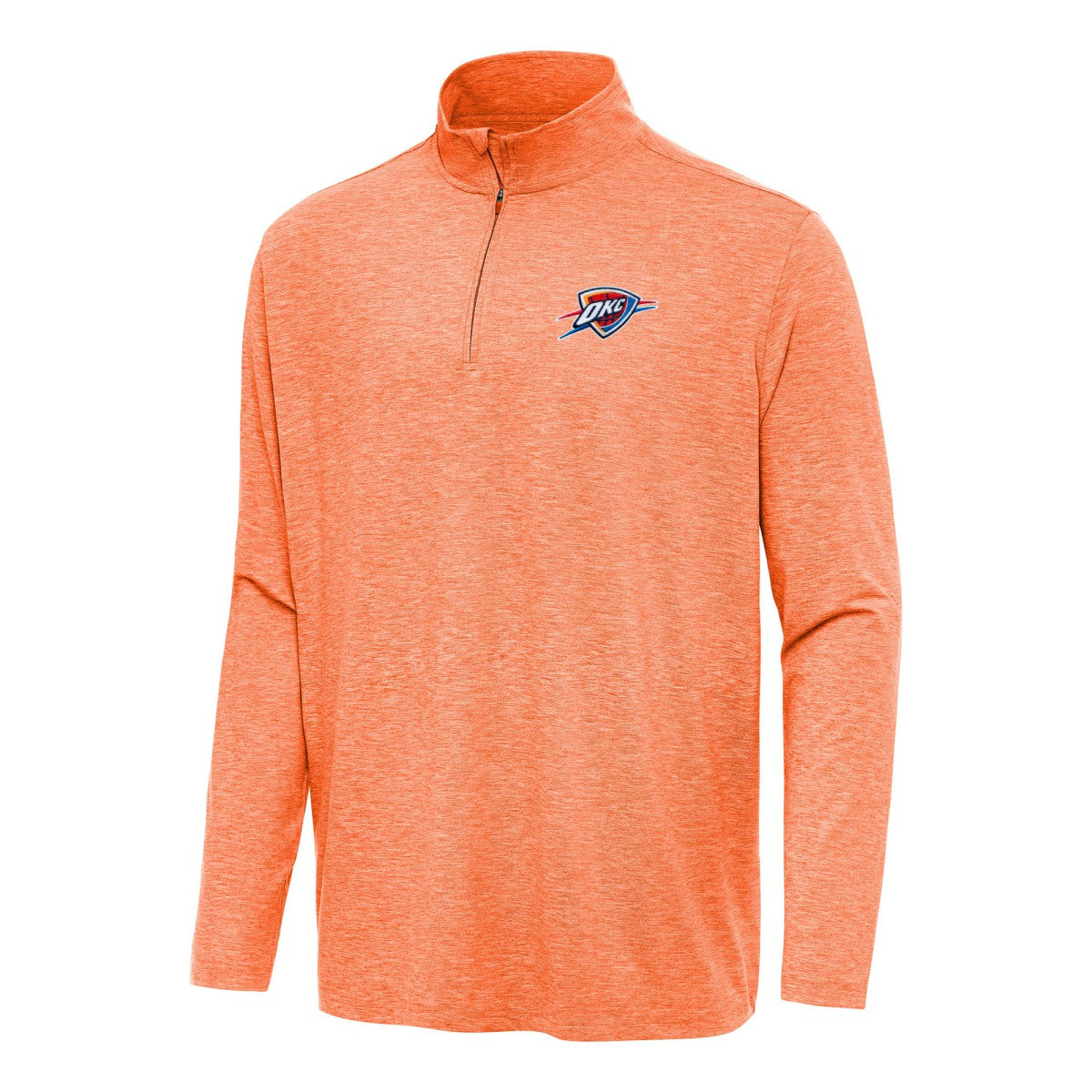 Heather Orange Oklahoma City Thunder Antigua Hunk Quarter-Zip Top | NBA