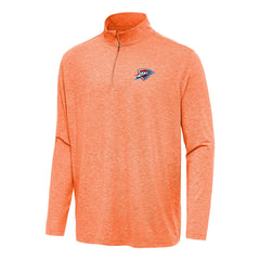Heather Orange Oklahoma City Thunder Antigua Hunk Quarter-Zip Top | NBA