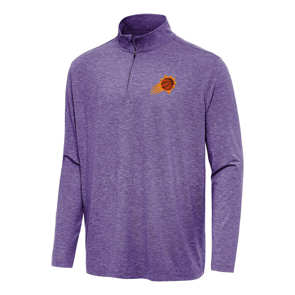 Heather Purple Phoenix Suns Antigua Hunk Quarter-Zip Top | NBA
