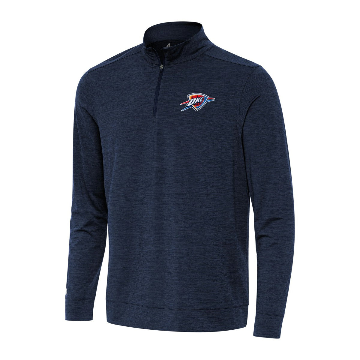 Heather Navy Oklahoma City Thunder Antigua Bright Quarter-Zip Top | NBA