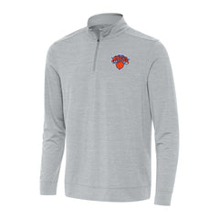 Heather Gray New York Knicks Antigua Bright Quarter-Zip Top | NBA