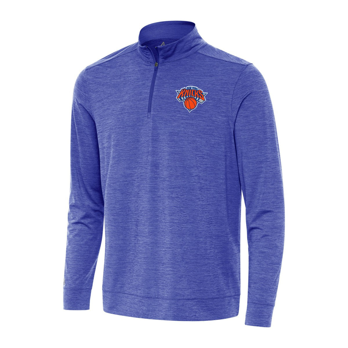 Heather Royal New York Knicks Antigua Bright Quarter-Zip Top | NBA