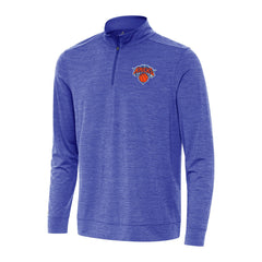 Heather Royal New York Knicks Antigua Bright Quarter-Zip Top | NBA