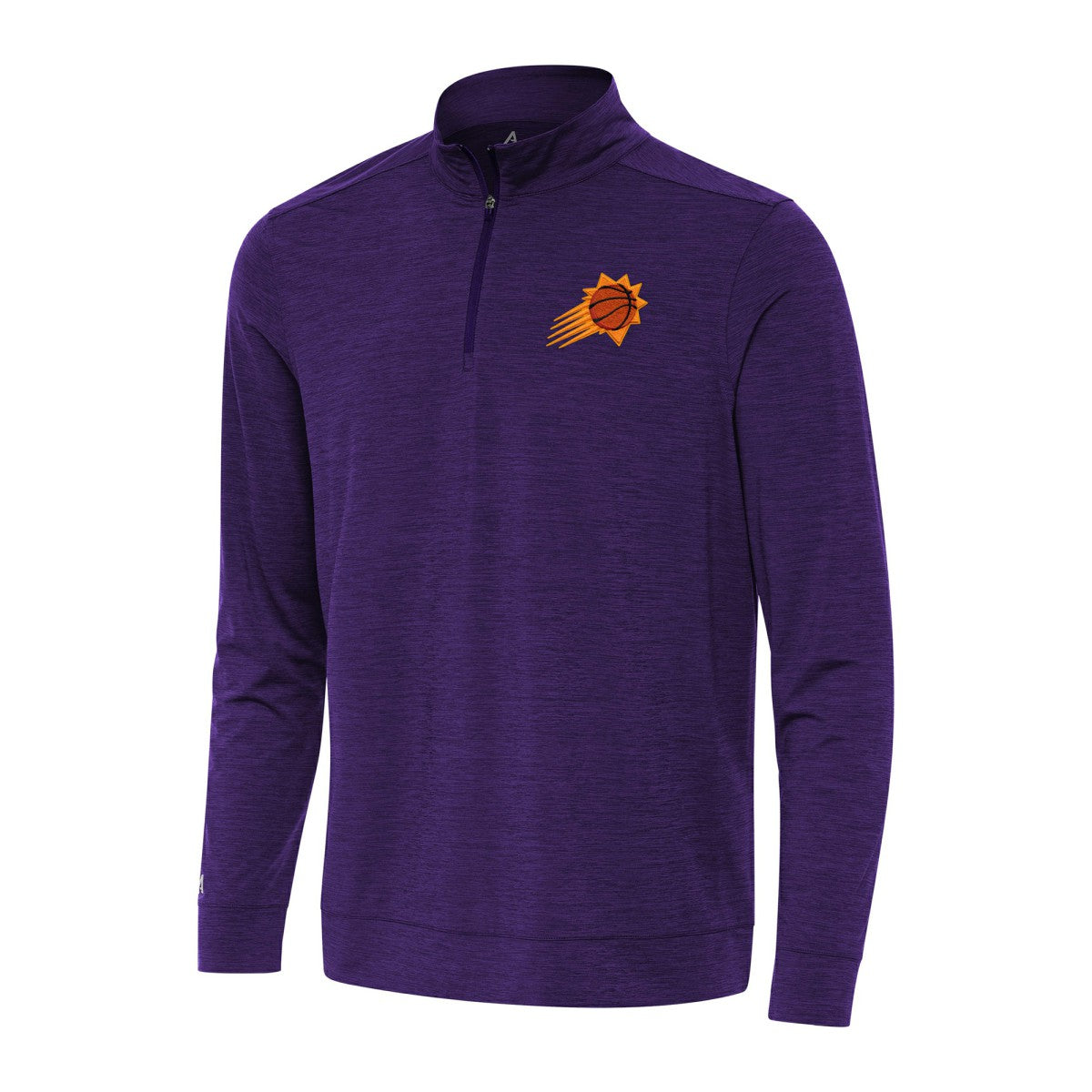 Heather Purple Phoenix Suns Antigua Bright Quarter-Zip Top | NBA