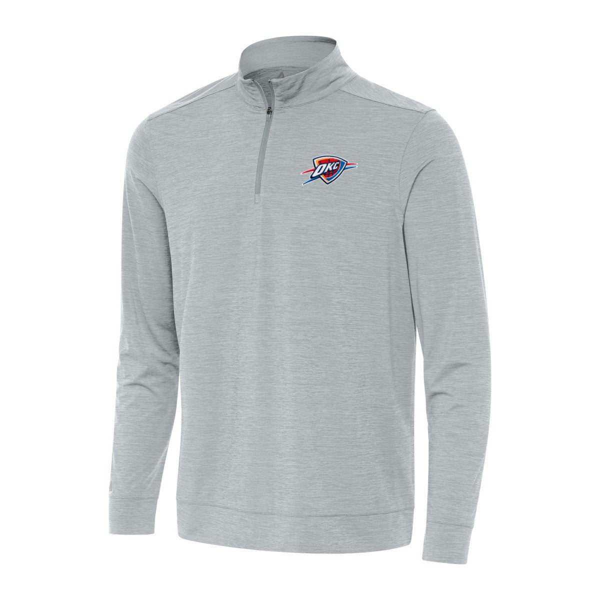 Heather Gray Oklahoma City Thunder Antigua Bright Quarter-Zip Top | NBA