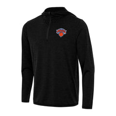 Heather Black New York Knicks Antigua Tidy Quarter-Zip Hoodie | NBA