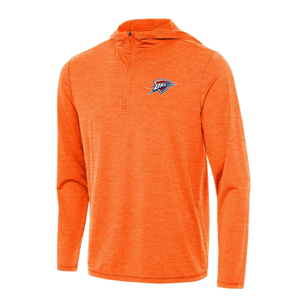 Heather Orange Oklahoma City Thunder Antigua Tidy Quarter-Zip Hoodie | NBA