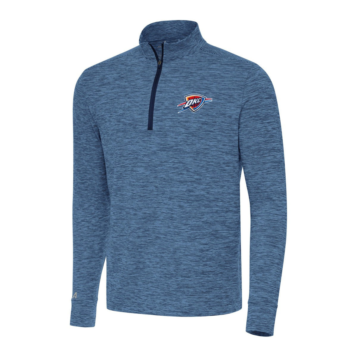 Heather Navy Oklahoma City Thunder Antigua Cause Quarter-Zip Top | NBA