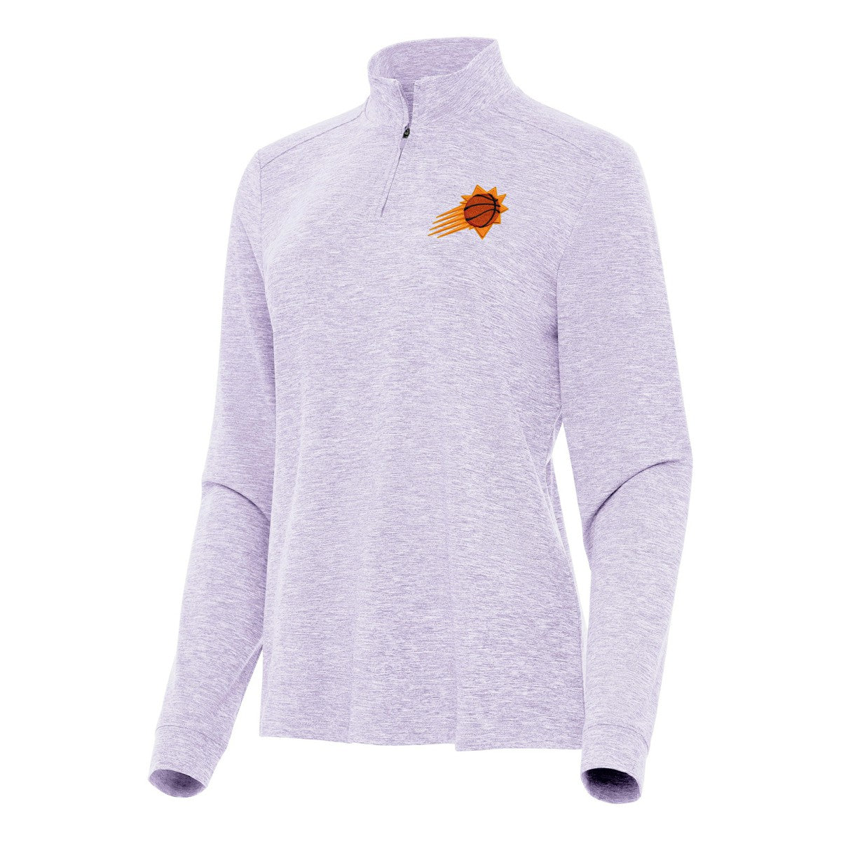 Lavender Phoenix Suns Antigua Women's Mentor Quarter-Zip Mock Long Sleeve Top | NBA