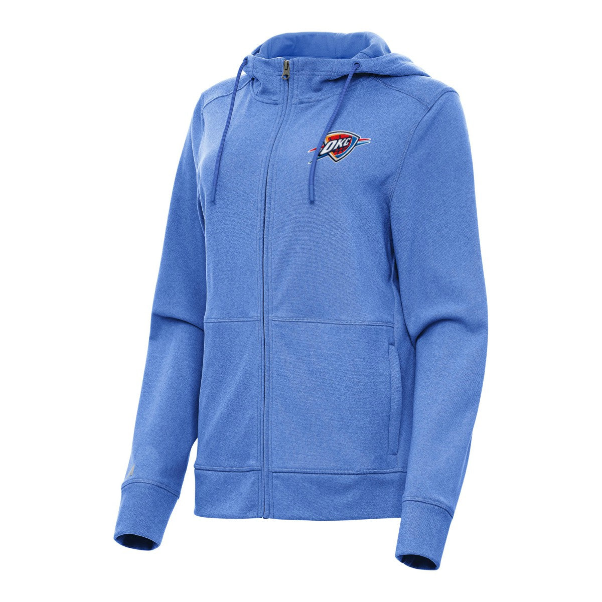 Heather Blue Oklahoma City Thunder Antigua Women's Seeker Full-Zip Hoodie Jacket | NBA