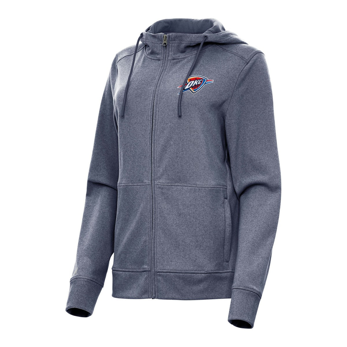 Heather Navy Oklahoma City Thunder Antigua Women's Seeker Full-Zip Hoodie Jacket | NBA