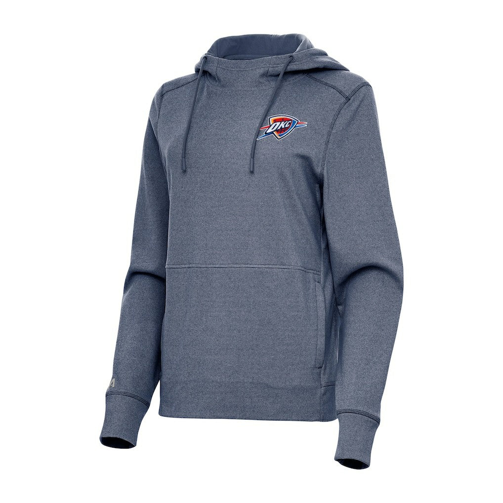 Heather Navy Oklahoma City Thunder Antigua Women's Justice Pullover Hoodie | NBA